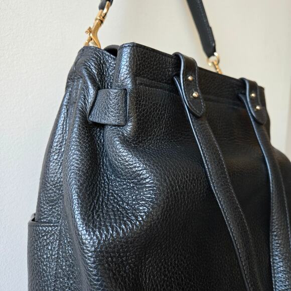 Cuyana Black Pebbled Leather Backpack with Dust bag Original Style Classic Rare main image 12